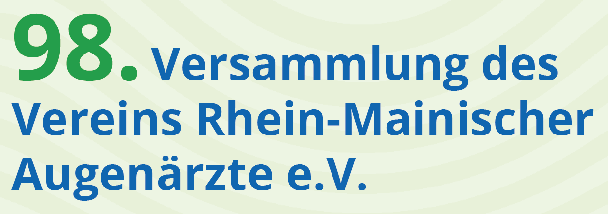 Logo: 98. Versammlung des Vereins Rhein-Mainischer Augenärzte